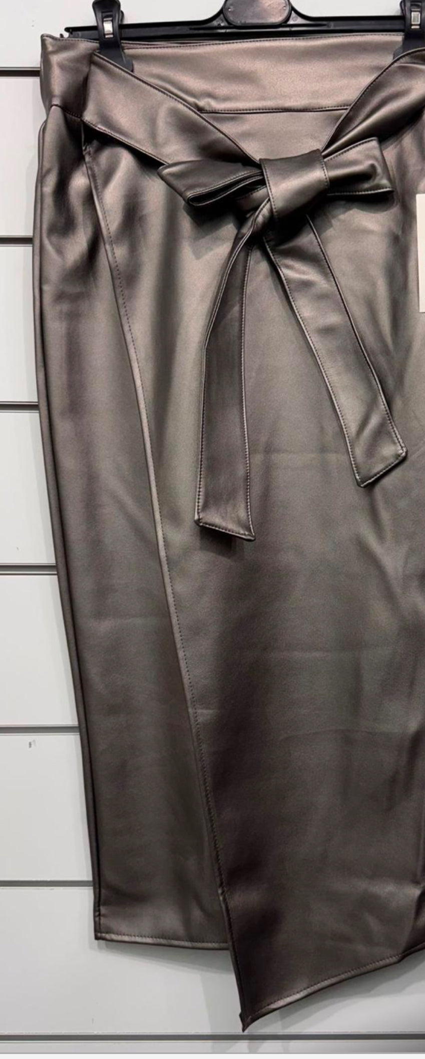 Italian PU Leather Wrap around skirt
