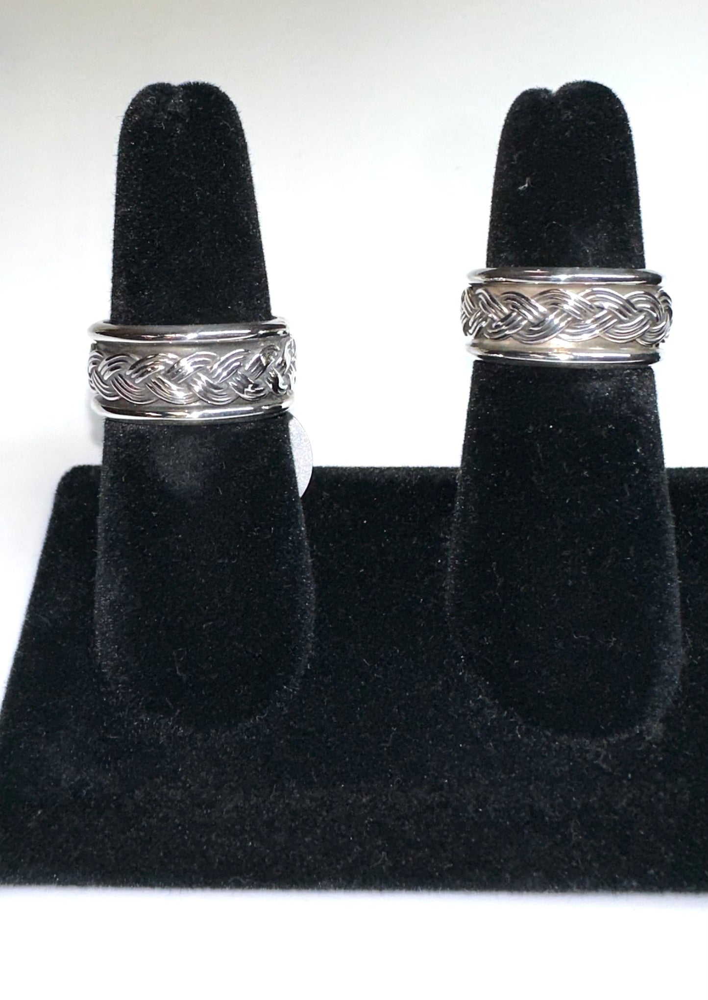 Braided sterling silver ring