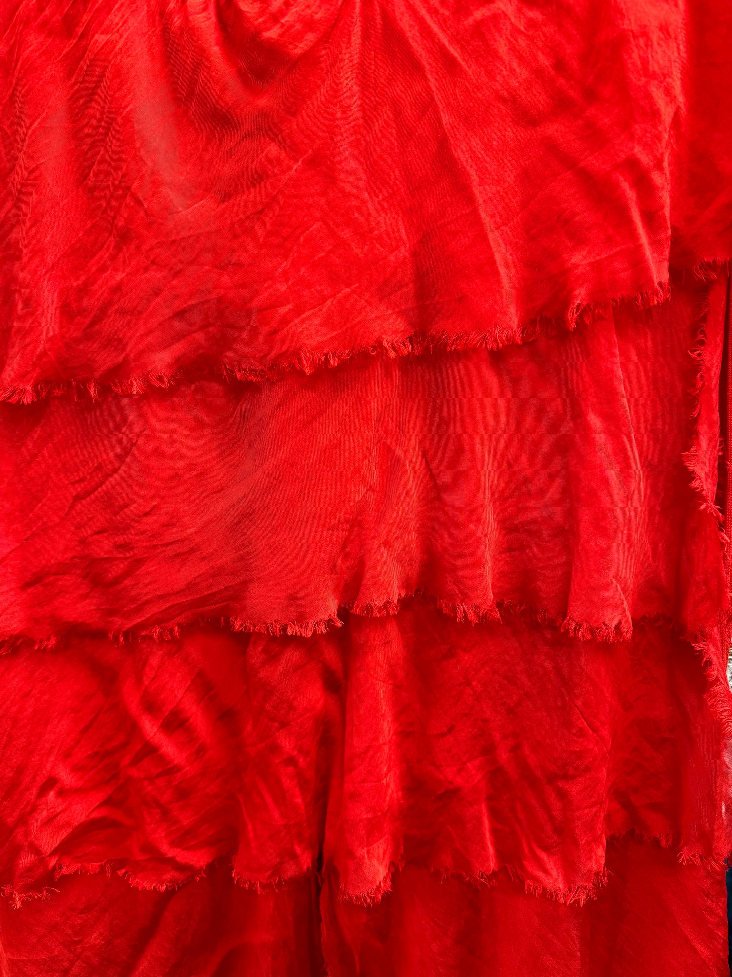 Italian layered ruffle silky pants