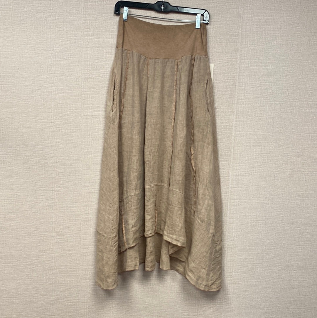 Italian Linen asymmetrical skirt. Meo 02808