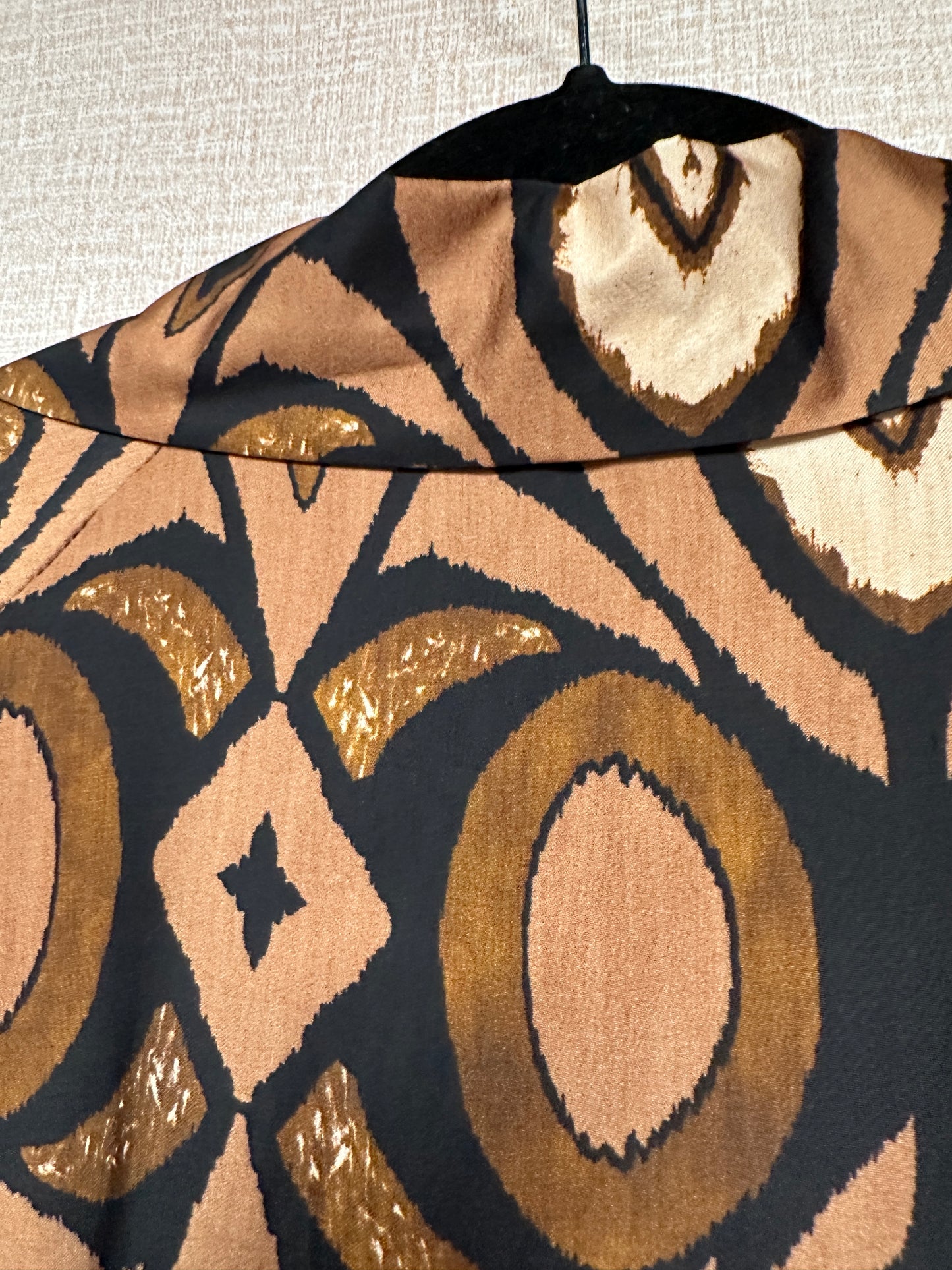 Italian satin print blouse
