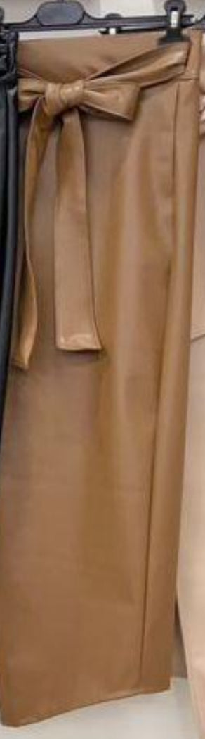 Italian PU Leather Wrap around skirt