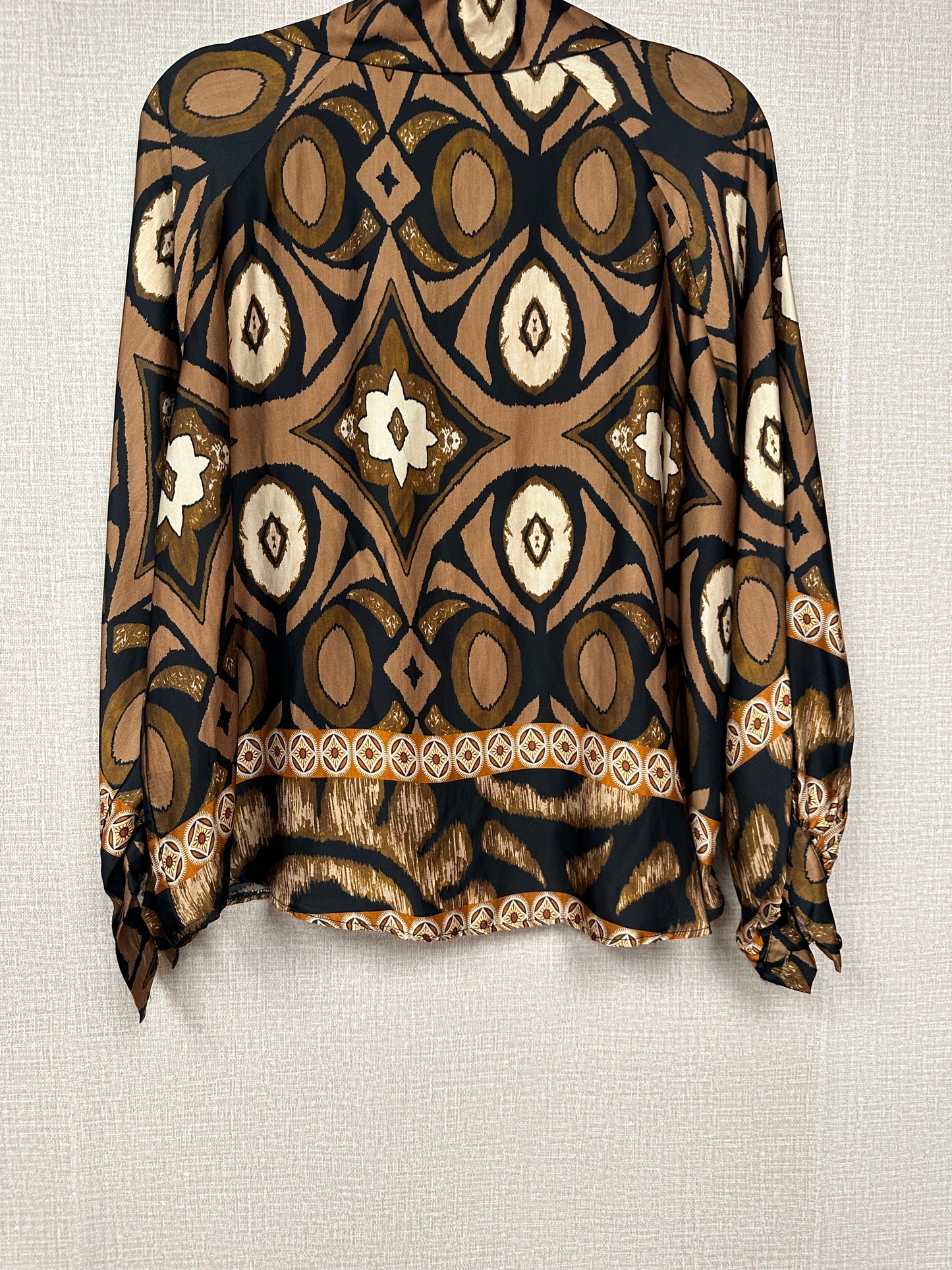 Italian satin print blouse
