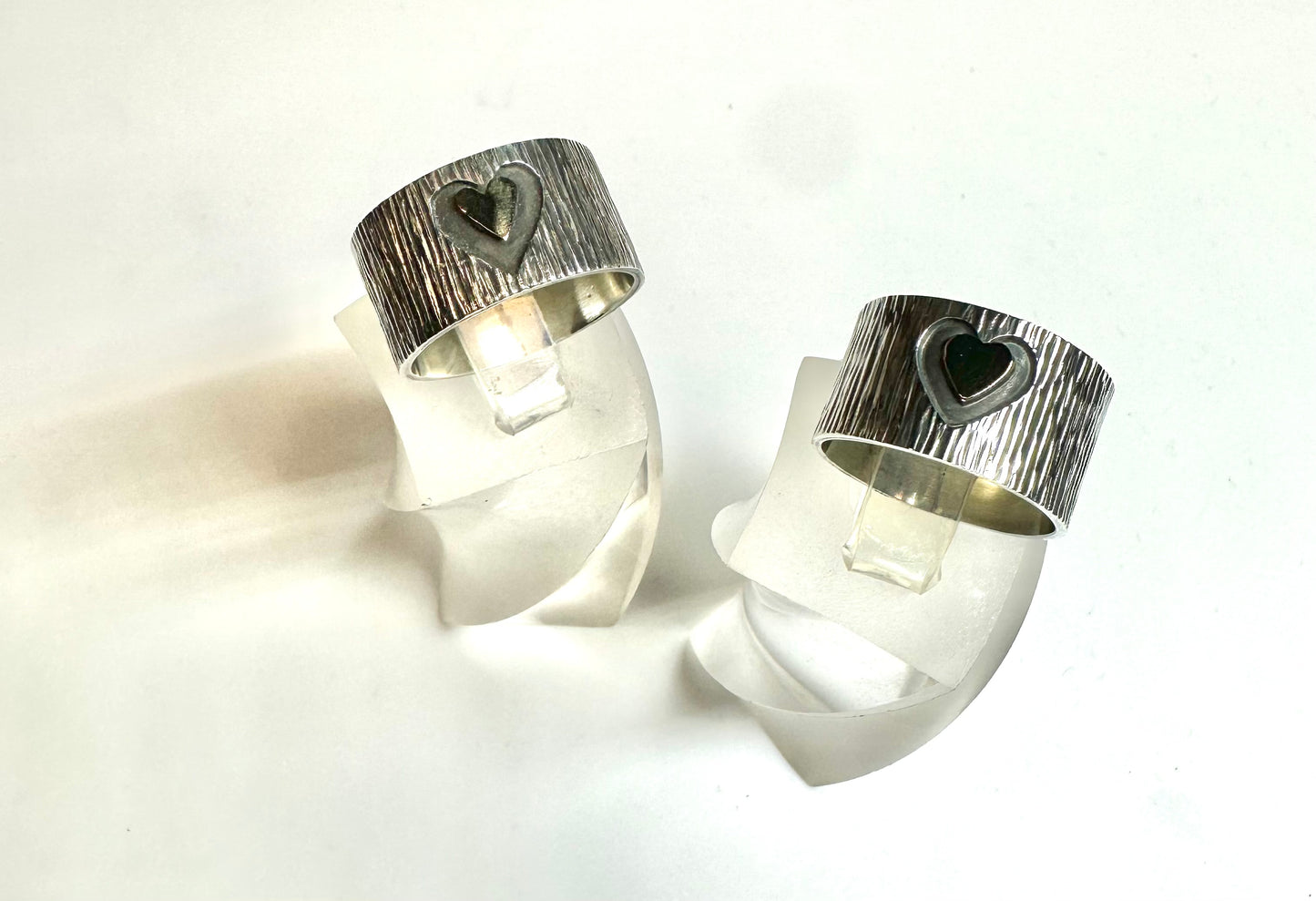 Heart sterling silver ring