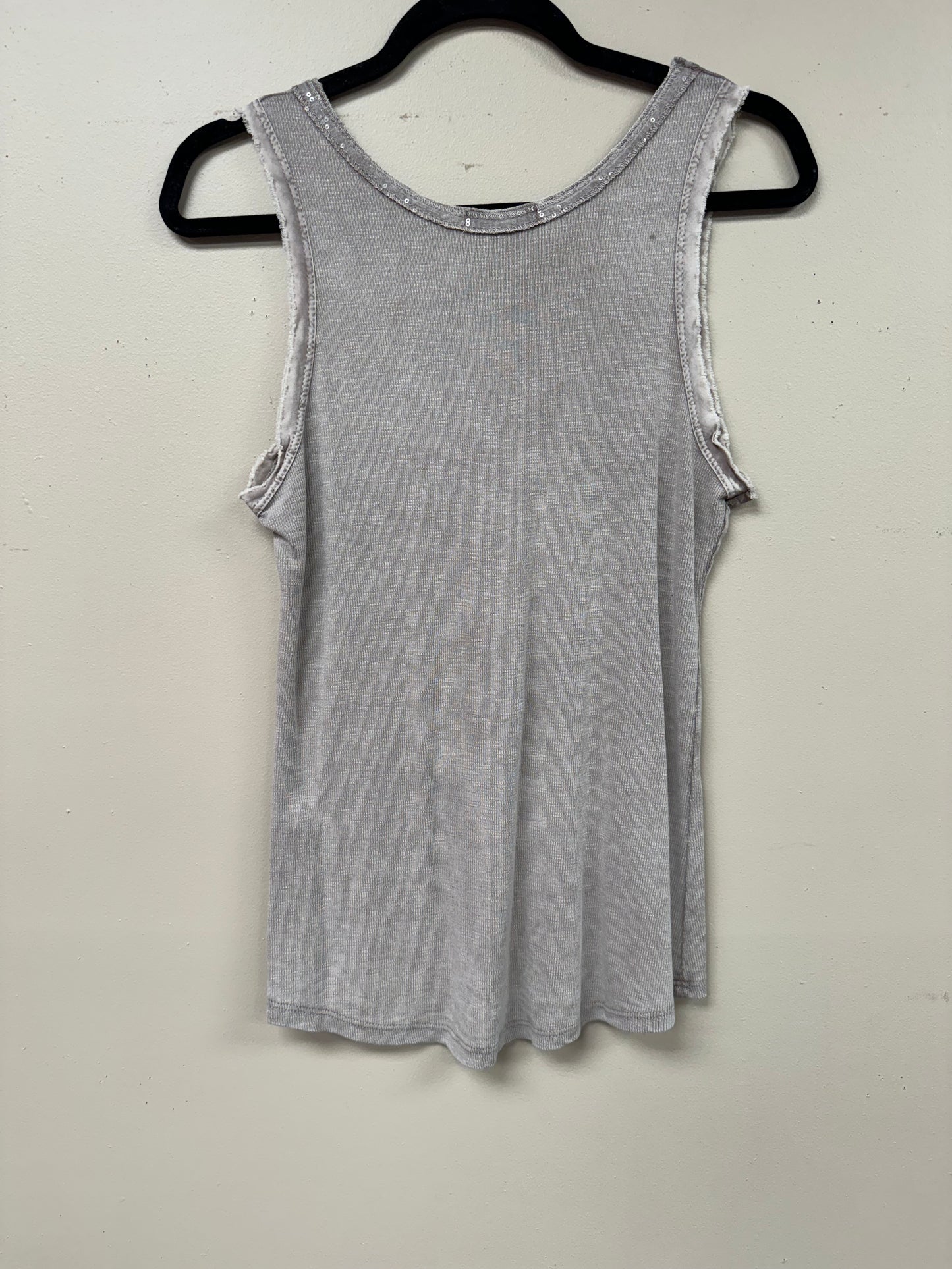 Italian Sequence detail cotton tank top