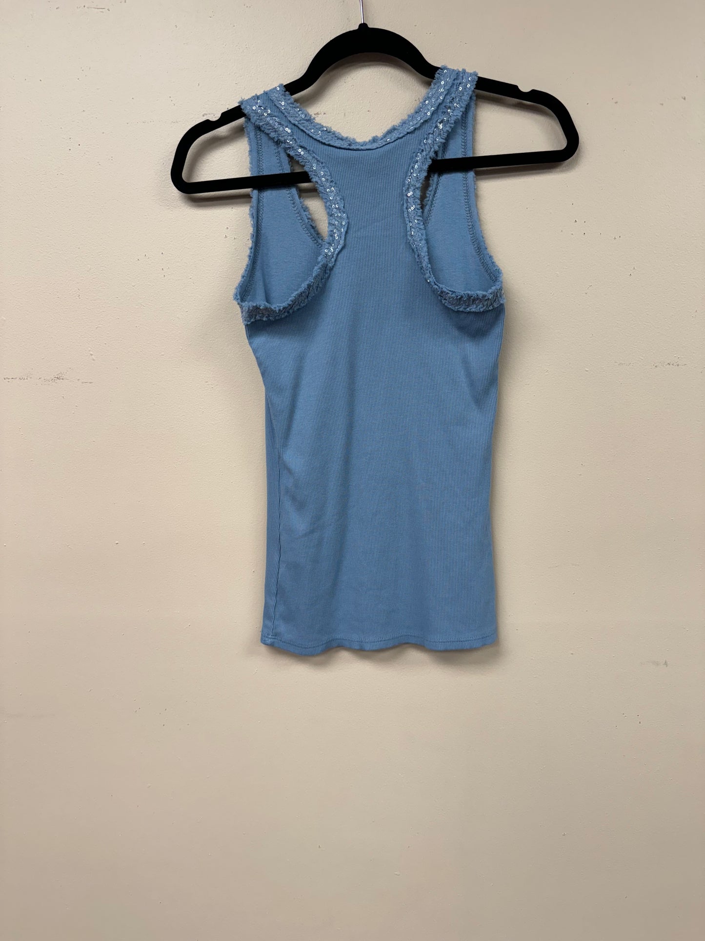 Italian Sequence detail cotton tank top