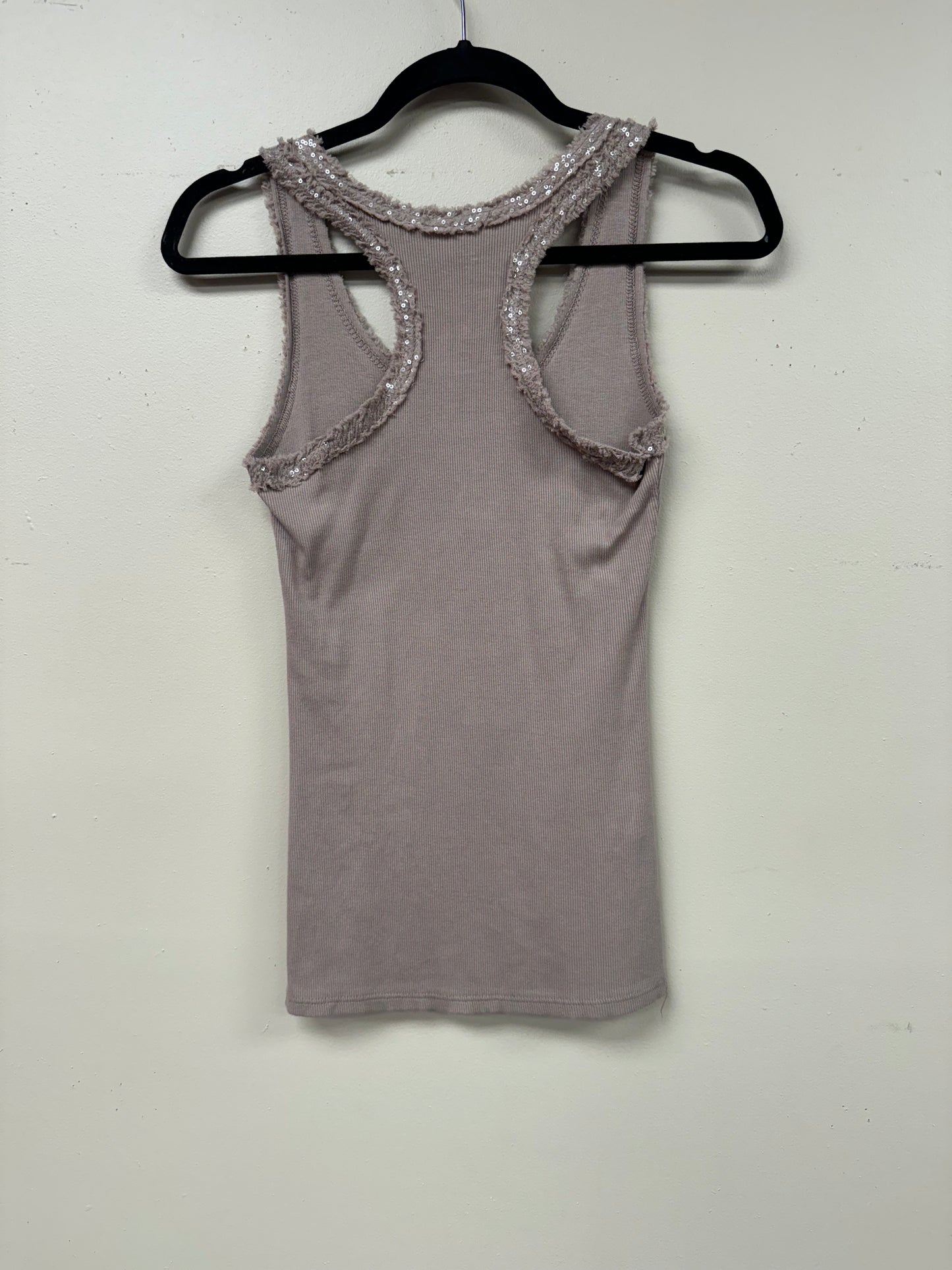 Italian Sequence detail cotton tank top