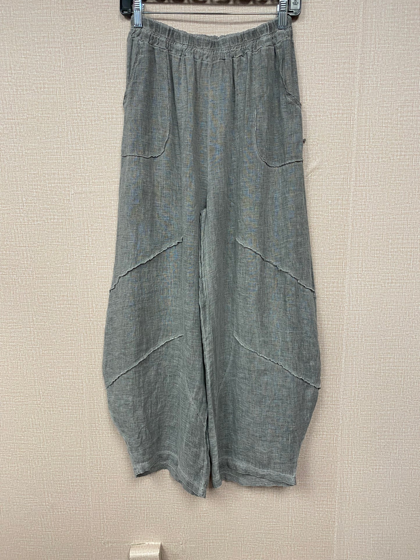 Italian, Barrel leg Linen Pants