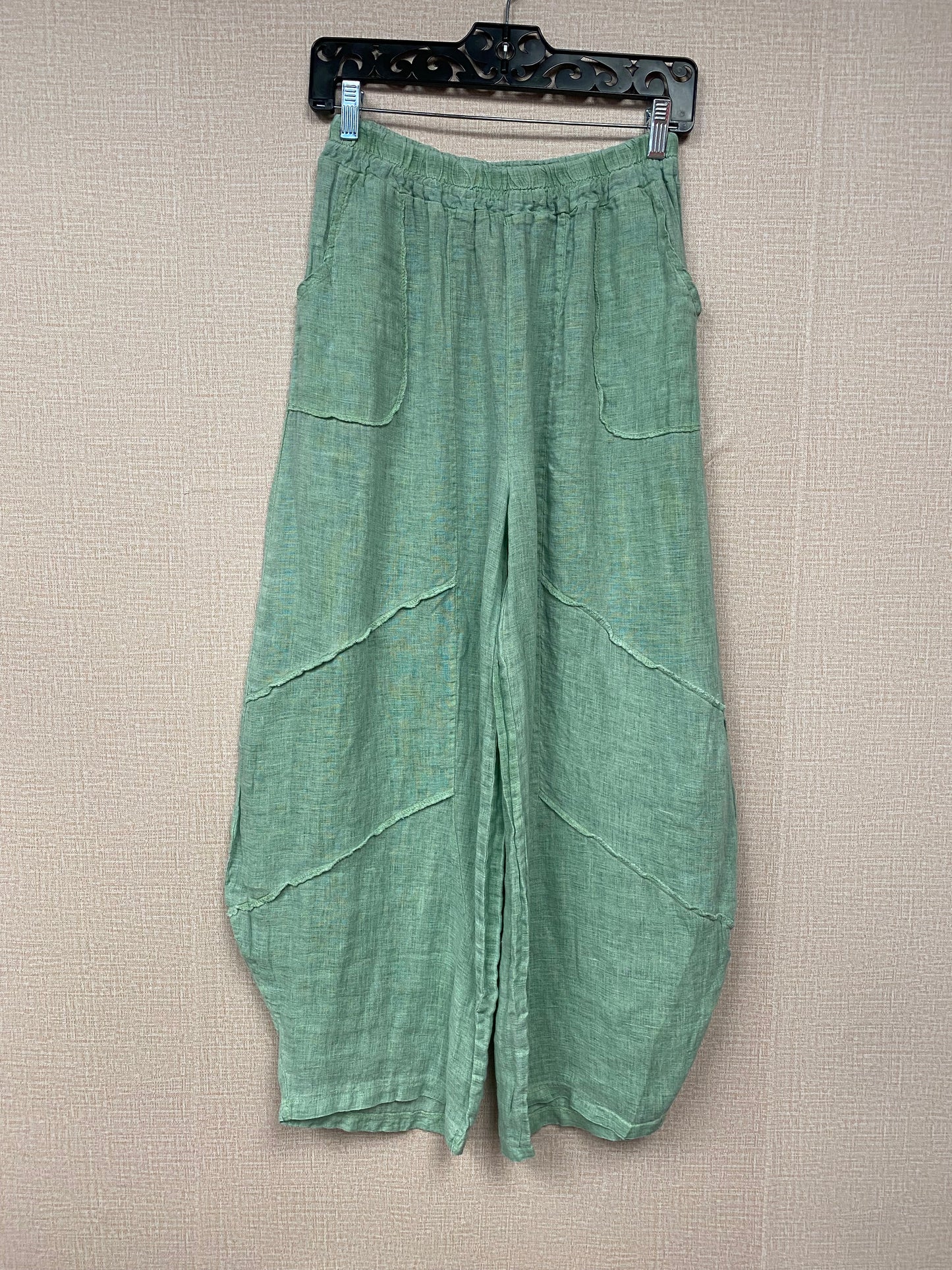 Italian, Barrel leg Linen Pants