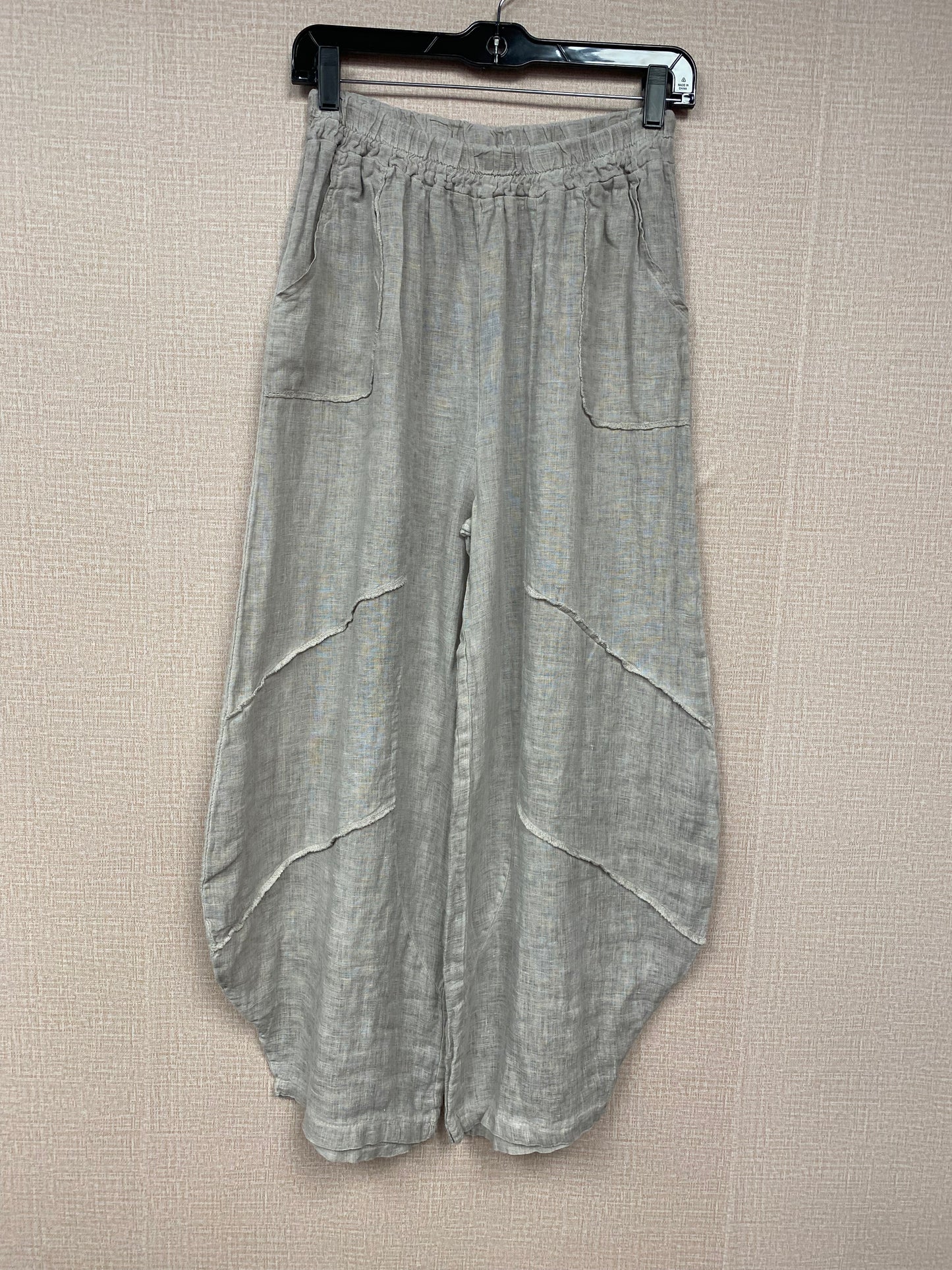 Italian, Barrel leg Linen Pants