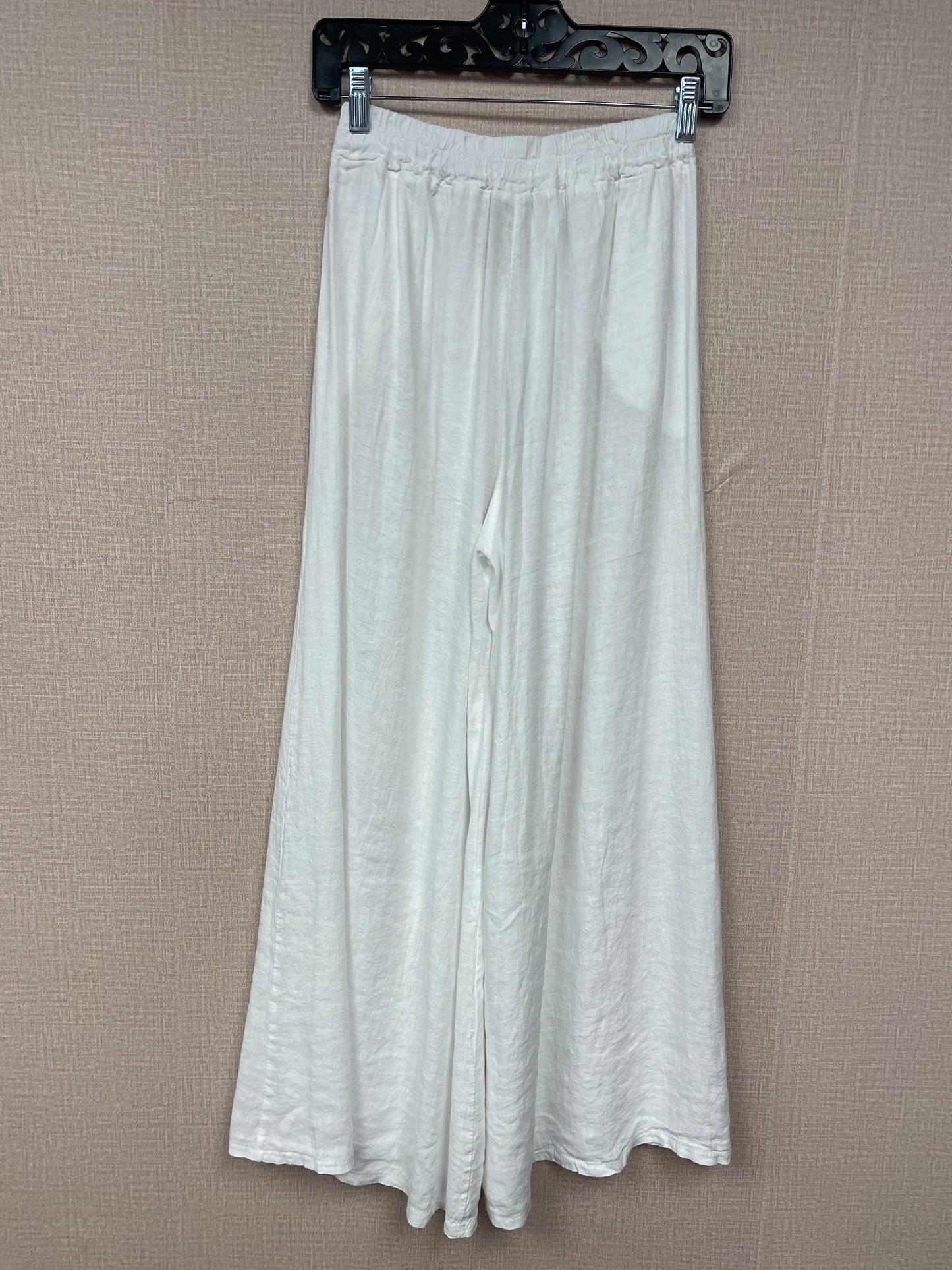 Italian linen Button Down Wide Leg Pants. 18861
