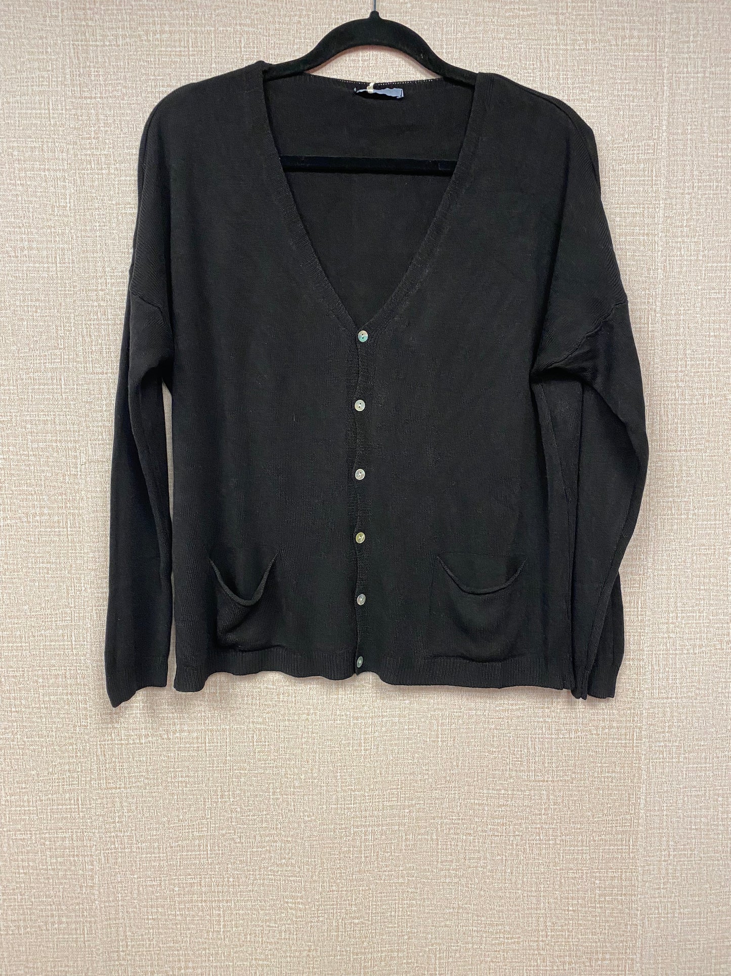 Button down V neck light sweater