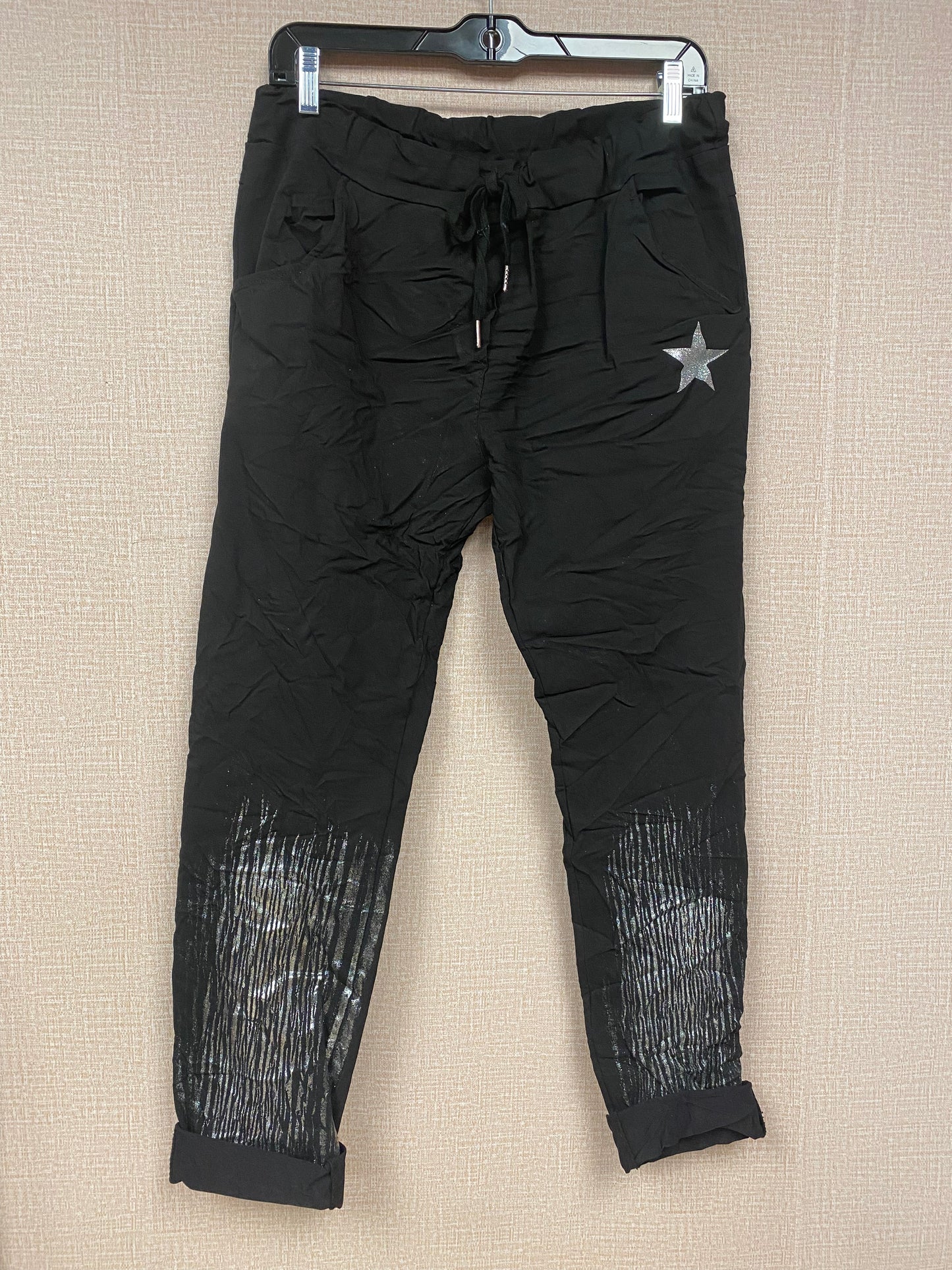 Italian women printed joggers