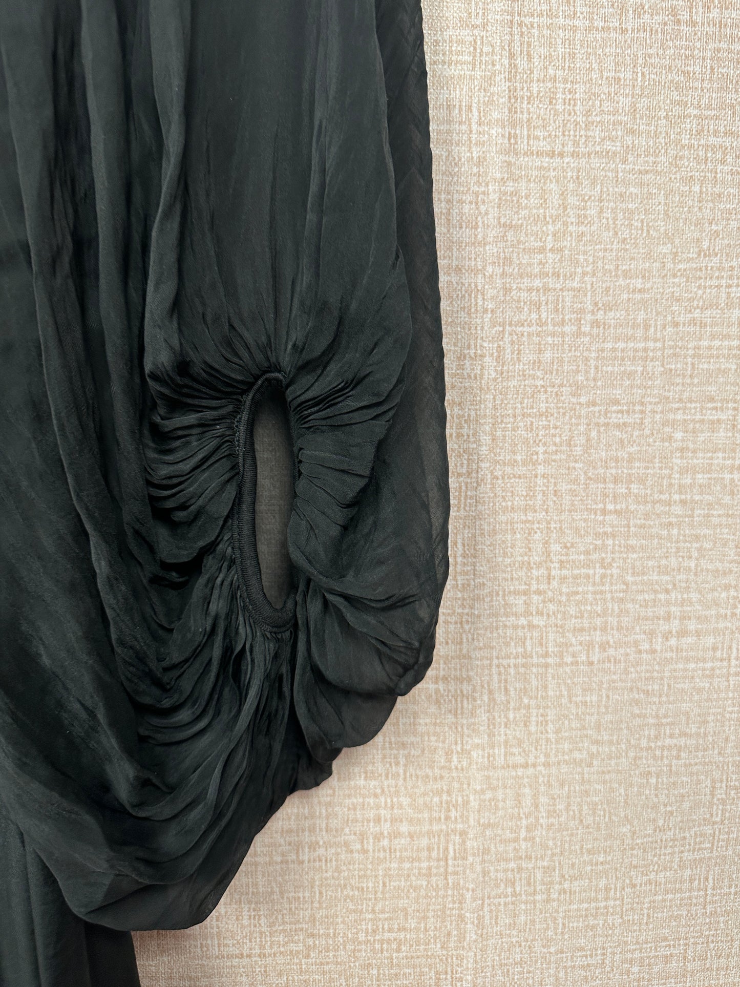 Bubble Sleeve silky Italian maxi dress
