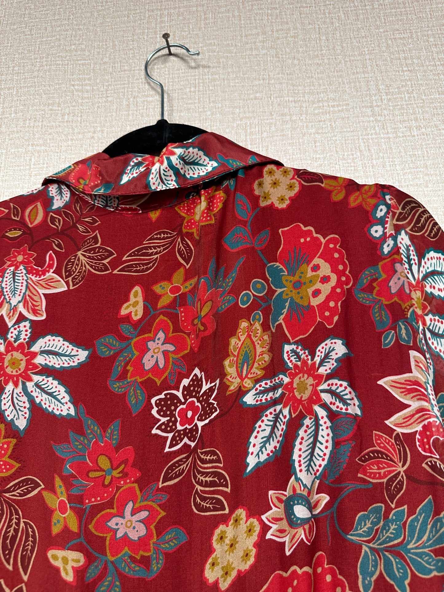 Italian flower print satin dress