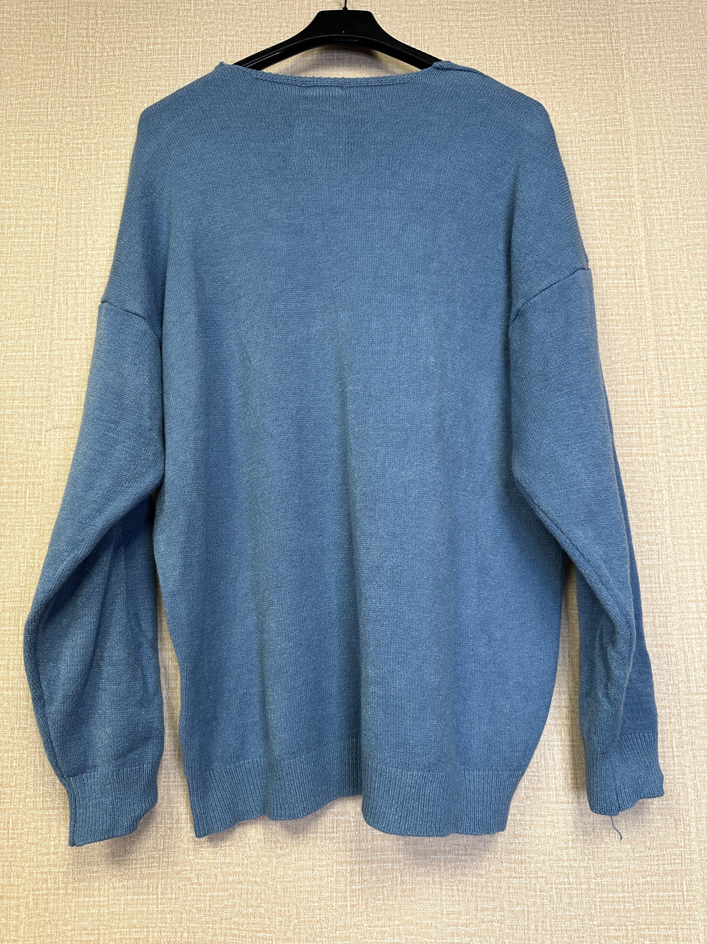Italian metallic v neck sweater