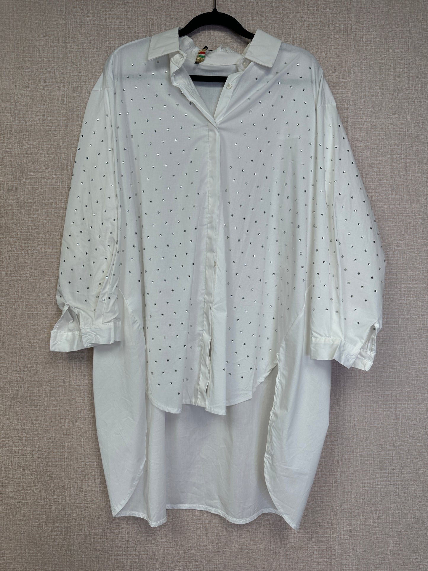 Italian bling shirt cardigan.