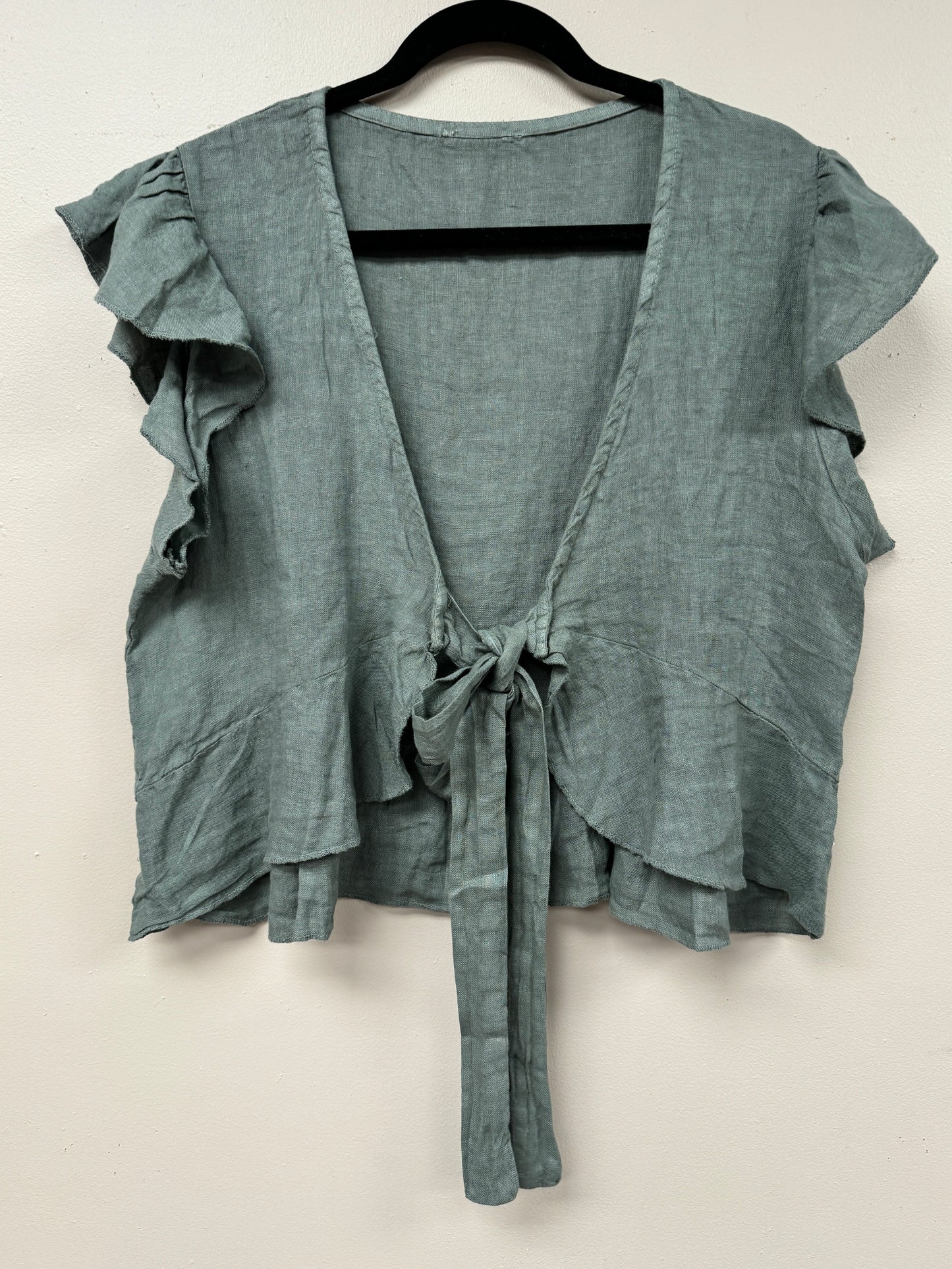 Italian versatile cropped tie top