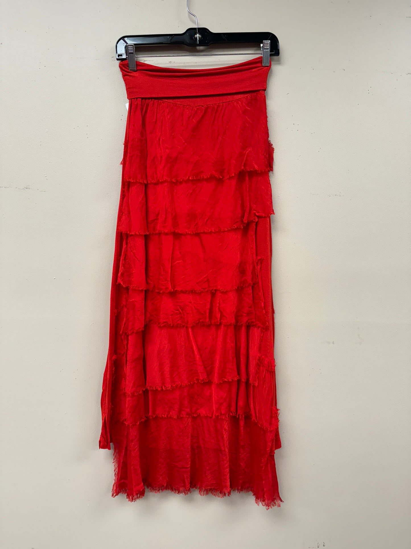 Italian Silky Layered maxi Skirt