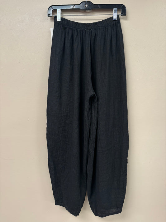 Italian linen front pocket barrel pants