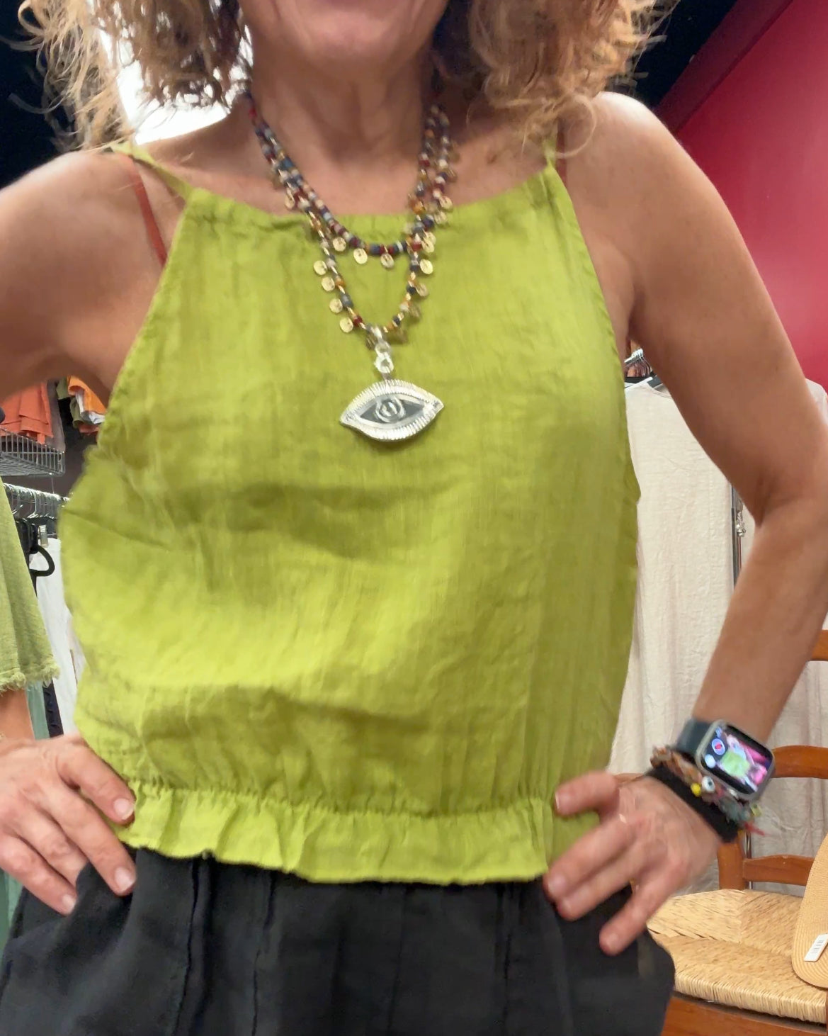 Tank top linen italian