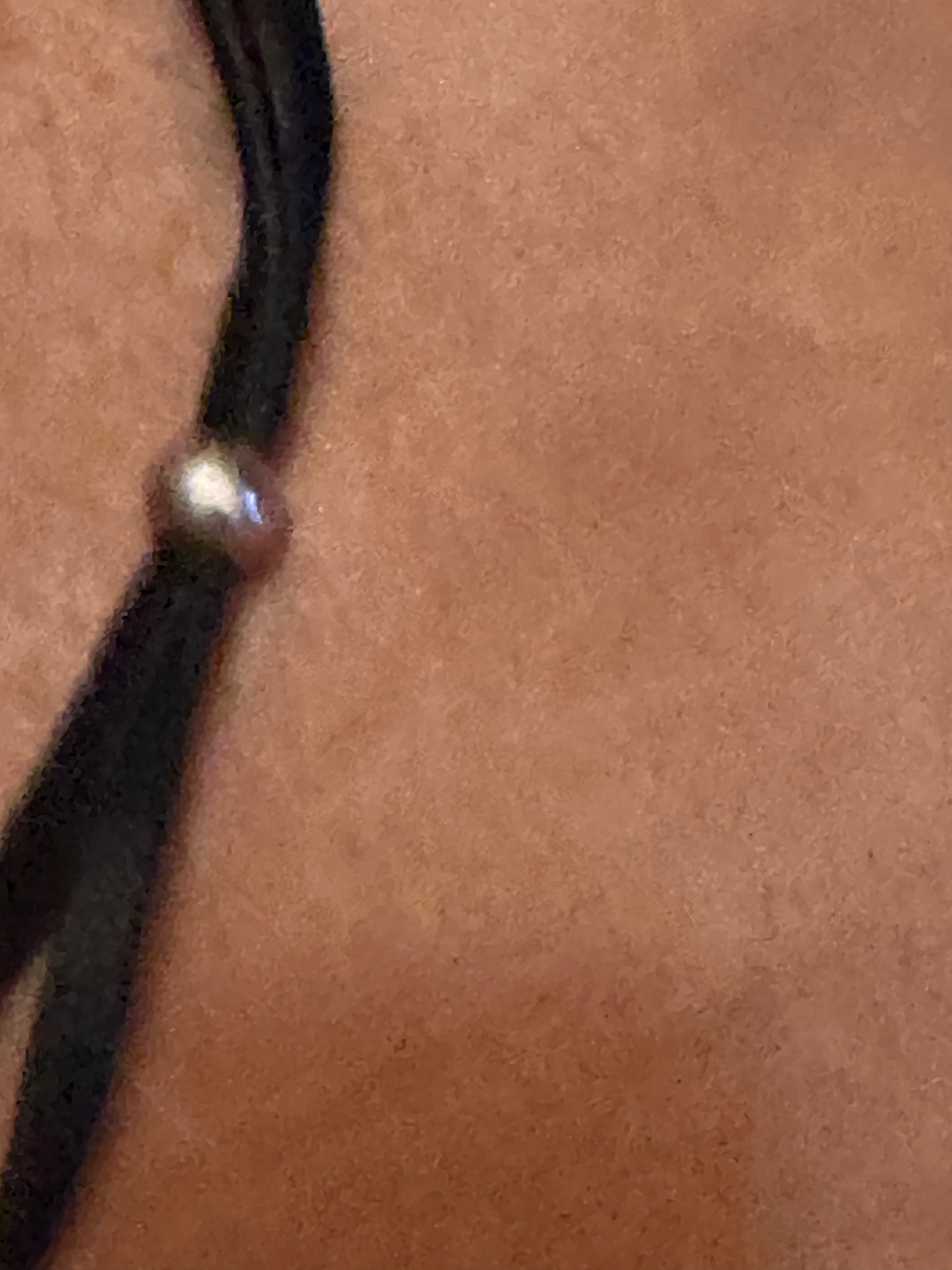 Sterling silver hammered moonstone necklace