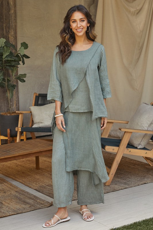 Italian Linen Drapey top.