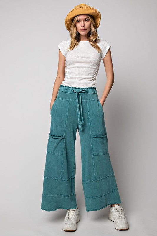 Feeling great Terry Knit Wide Leg Pants