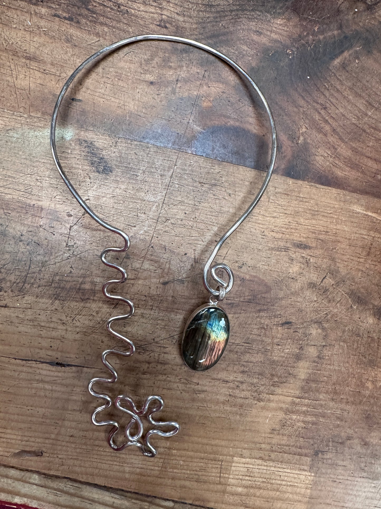 Labradorite Sterling Silver Necklace