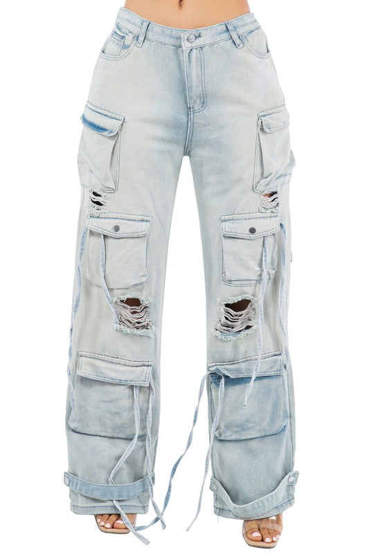 Cargo Denim Pants