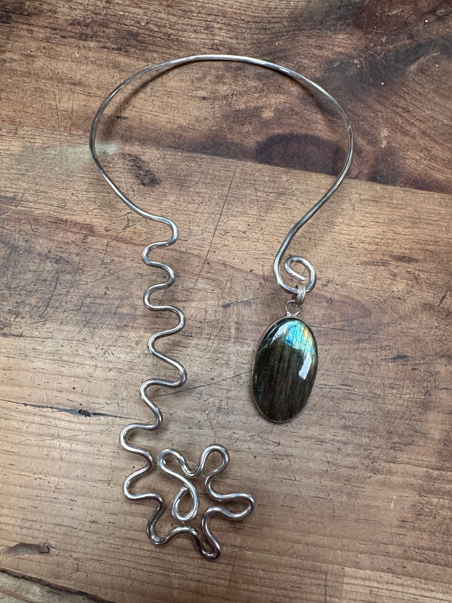 Labradorite Sterling Silver Necklace