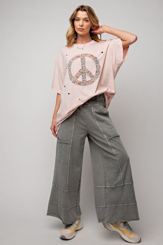 Feeling great Terry Knit Wide Leg Pants