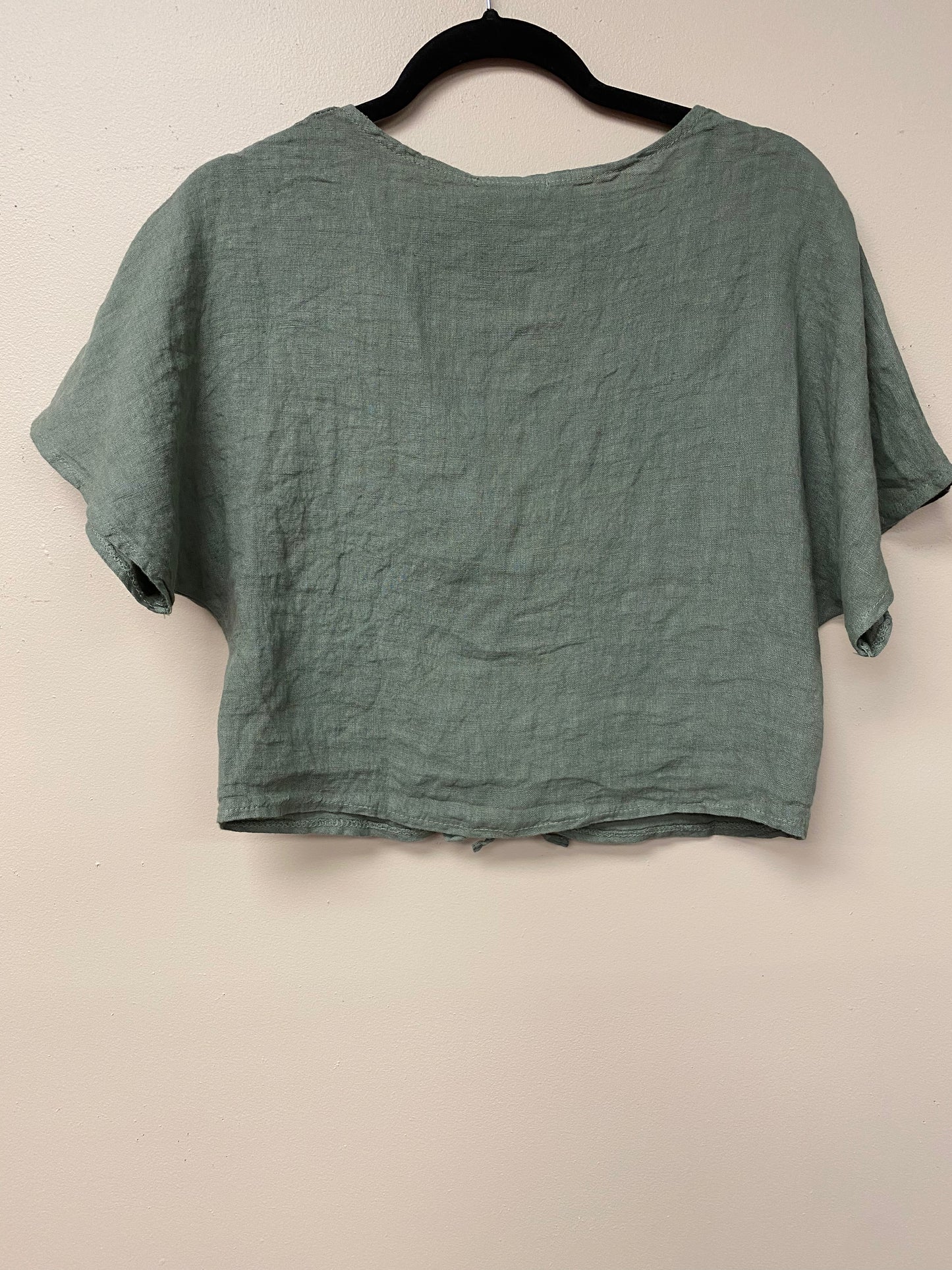 Italian Linen cinched blouse, top