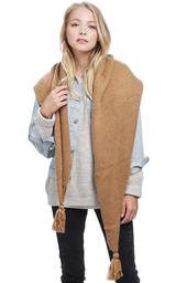 Solid Color Triangle Scarf Tassel Fall Winter.