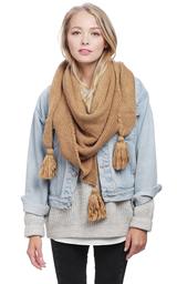 Solid Color Triangle Scarf Tassel Fall Winter.