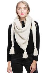 Solid Color Triangle Scarf Tassel Fall Winter.