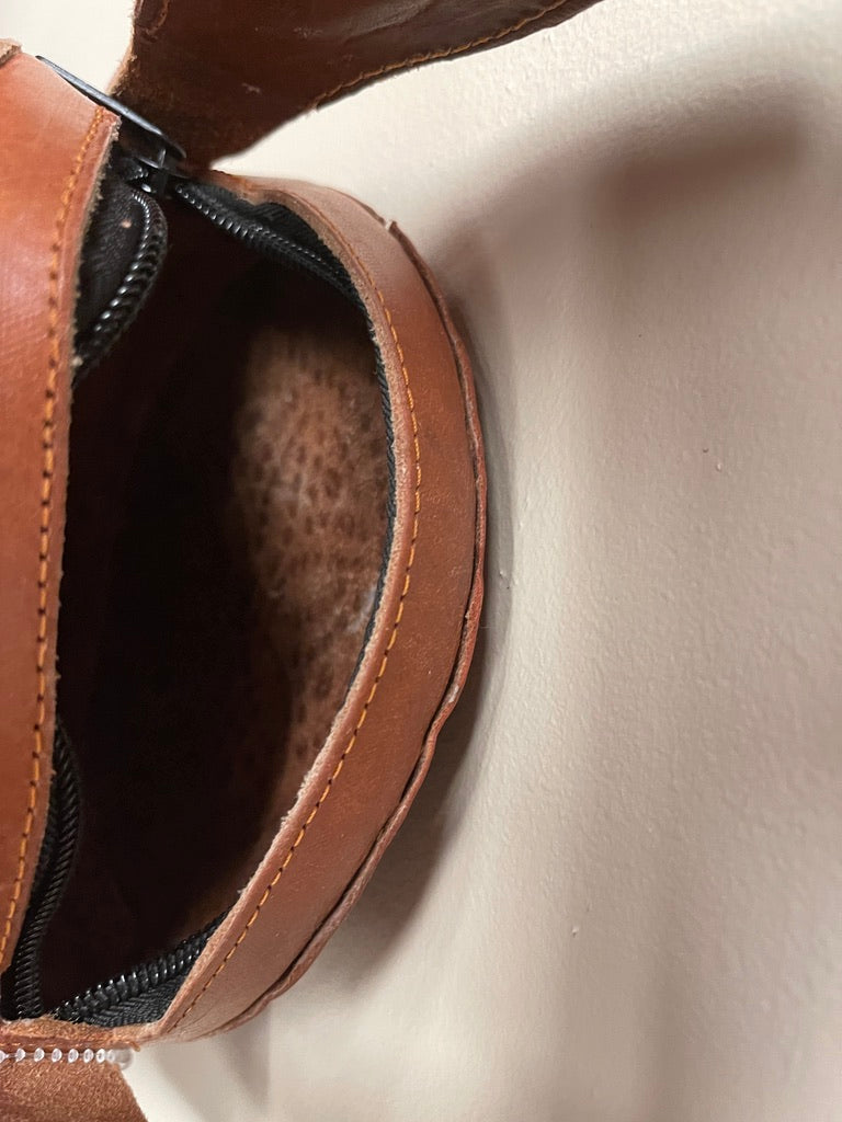 #2 Small Round Leather Bag.