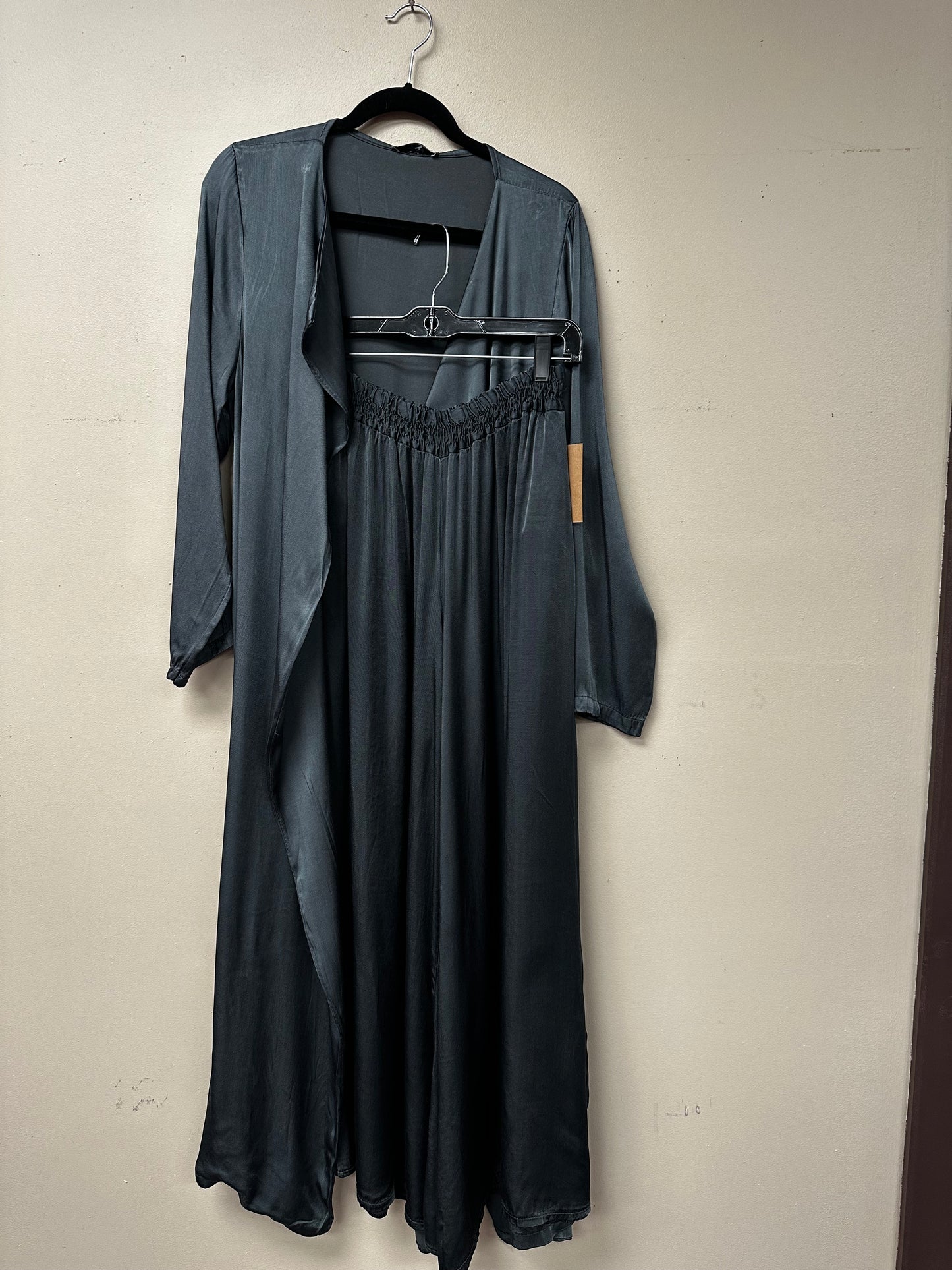 Italian Heavy Silk Set of Pants and Long Duster Coat