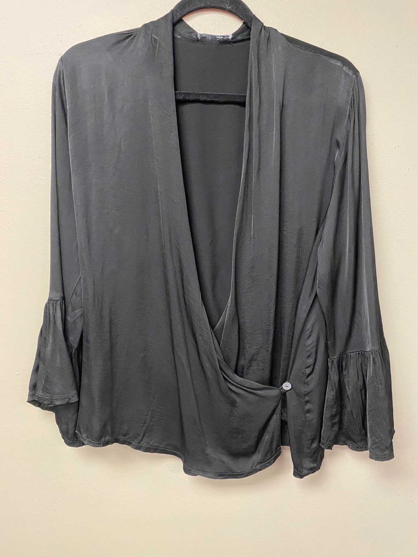 Italian cross front silky top