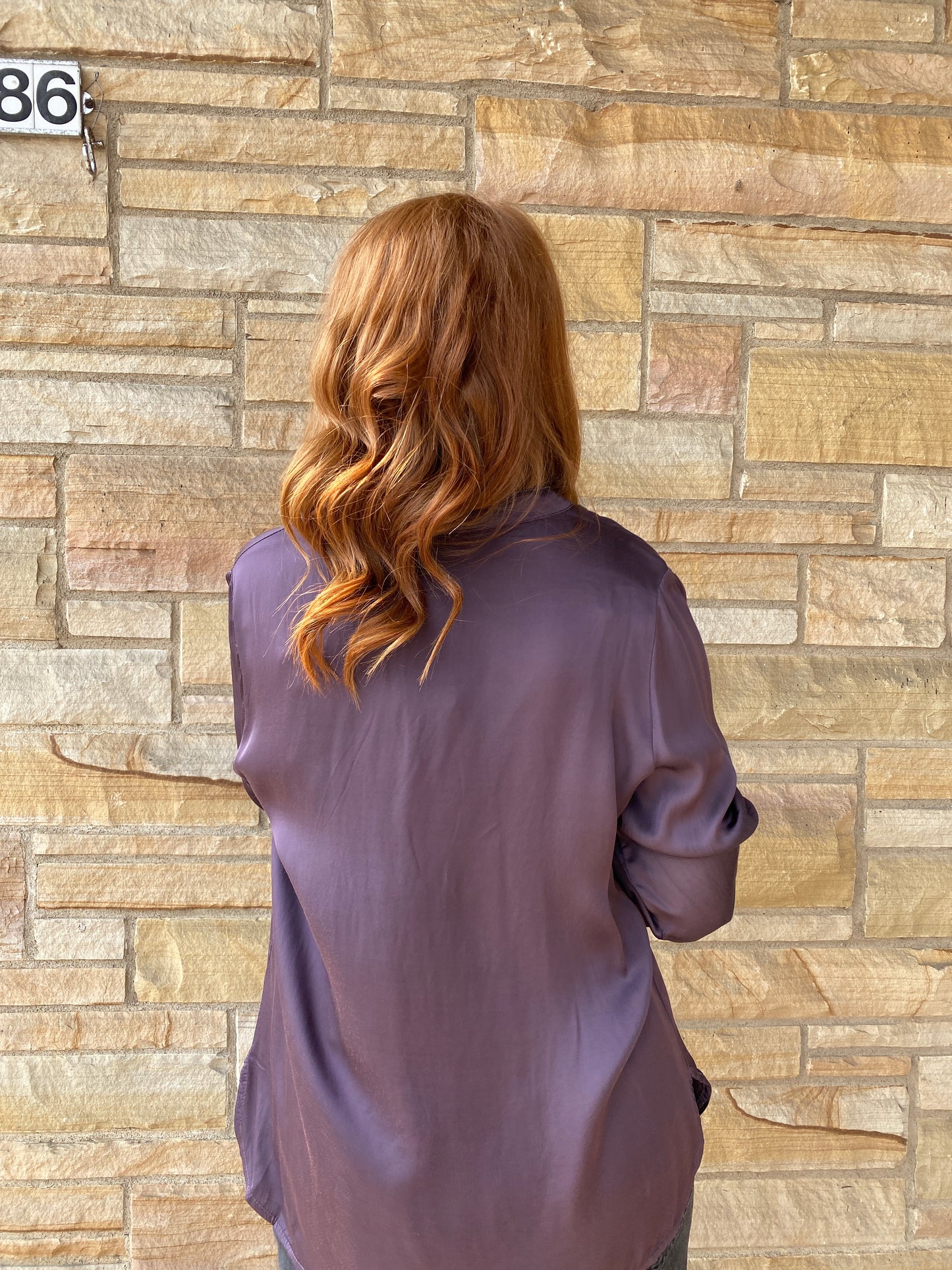 Silky V Neck Italian Top.