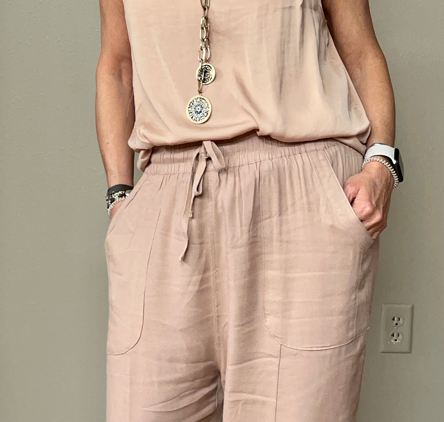 Soft Poly Linen Joggers