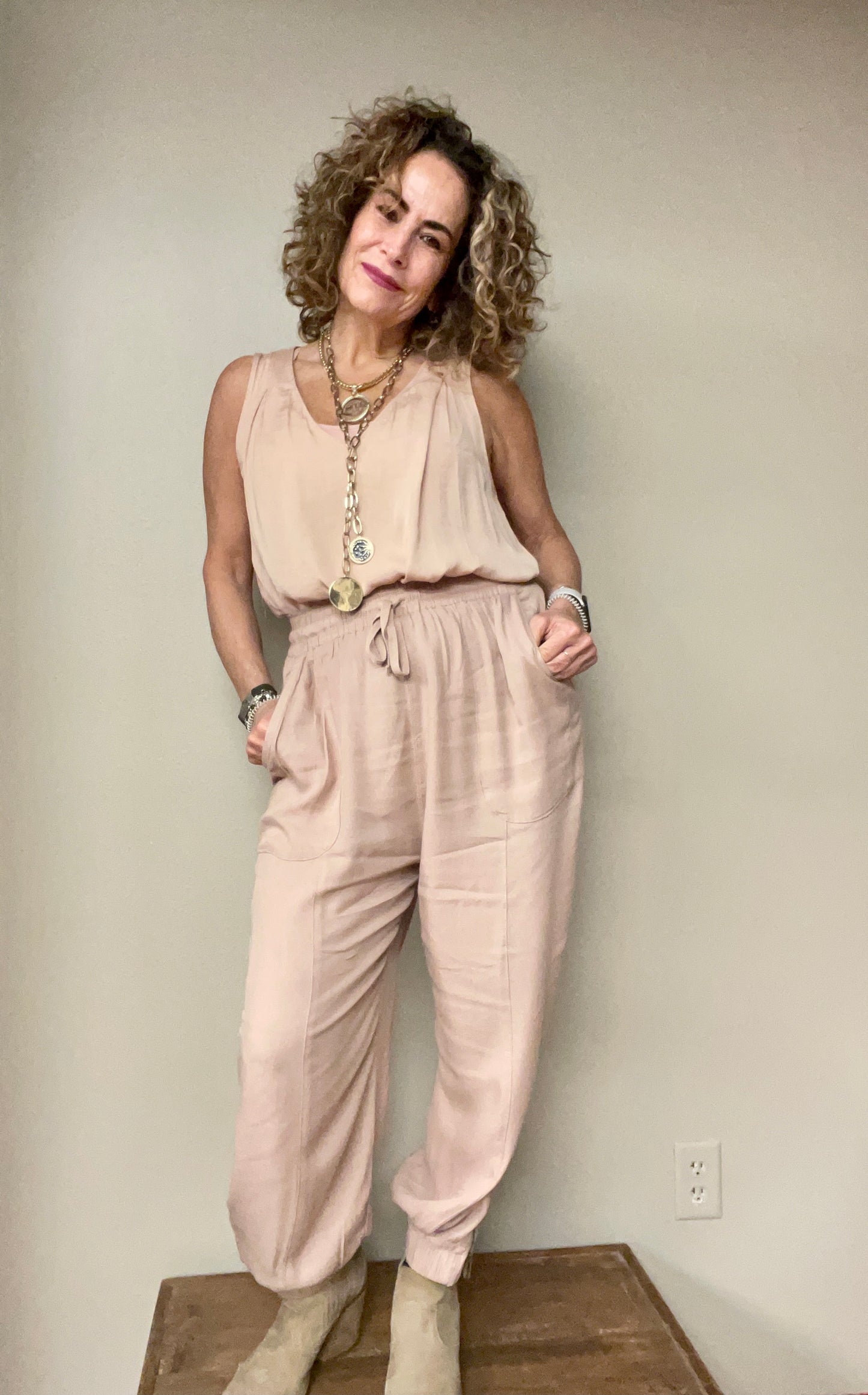 Soft Poly Linen Joggers