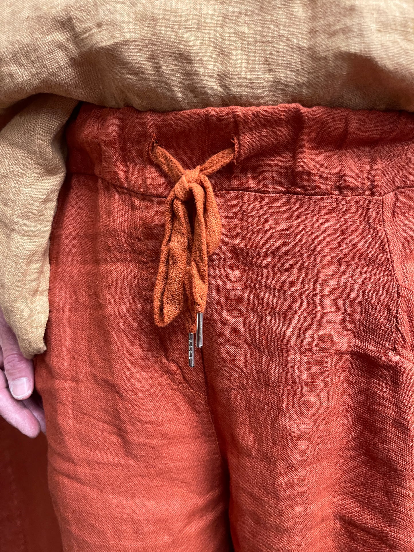 Italian Loose Jogger Style Linen Pants