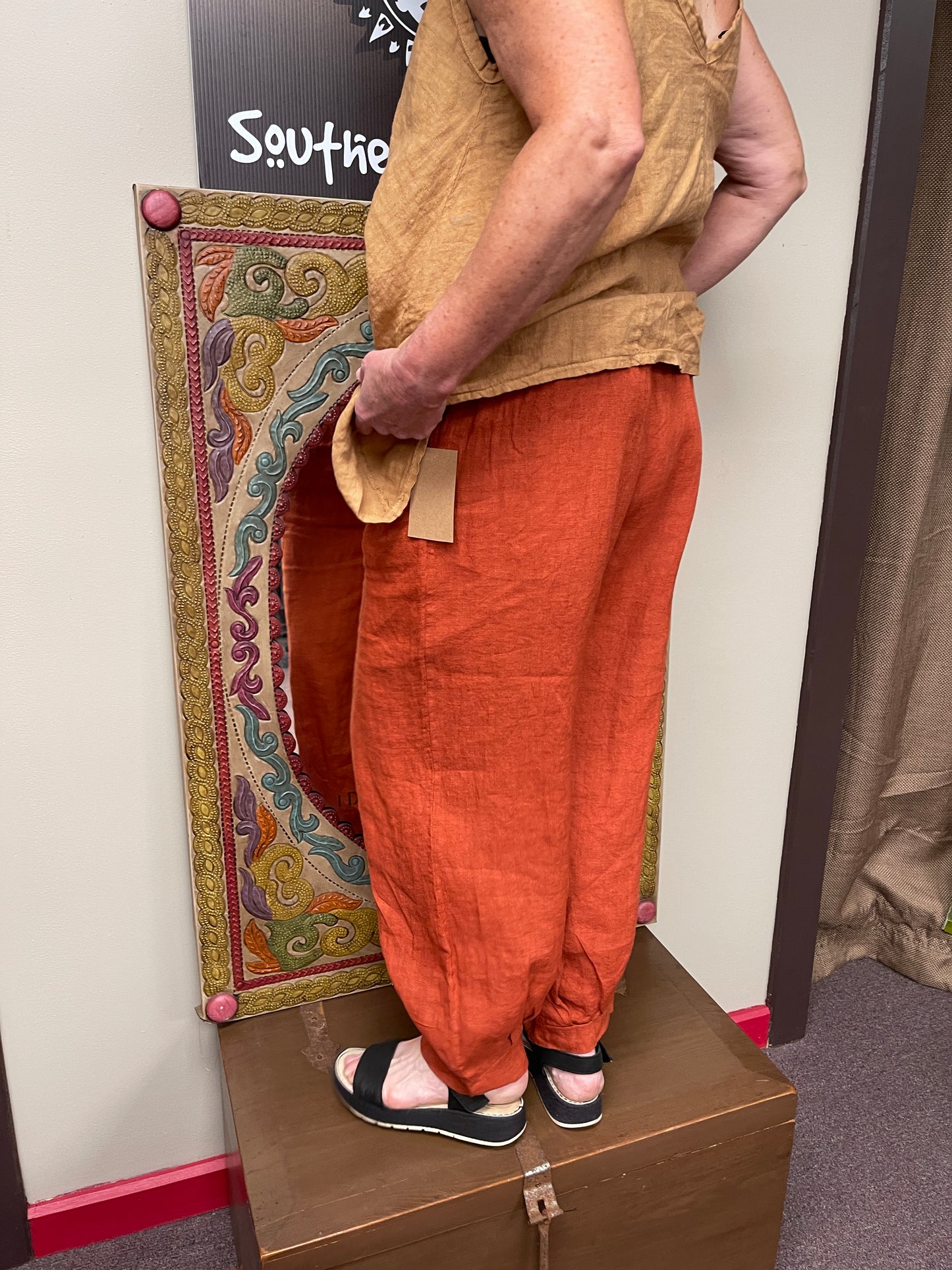 Italian Loose Jogger Style Linen Pants