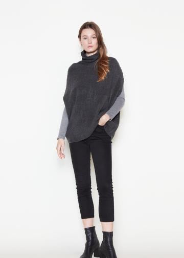 Basic Turtleneck Poncho.