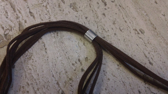 Turquoise, Brown Leather,Necklace