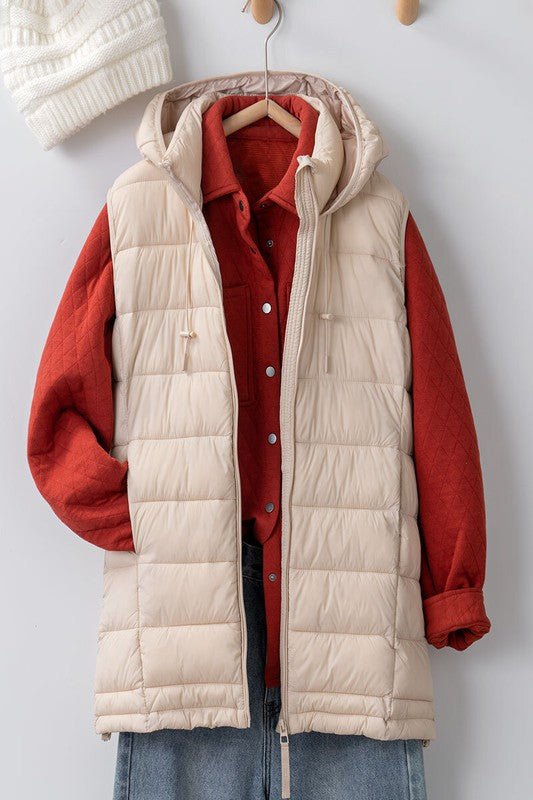 Padded Light Weight, long vest.