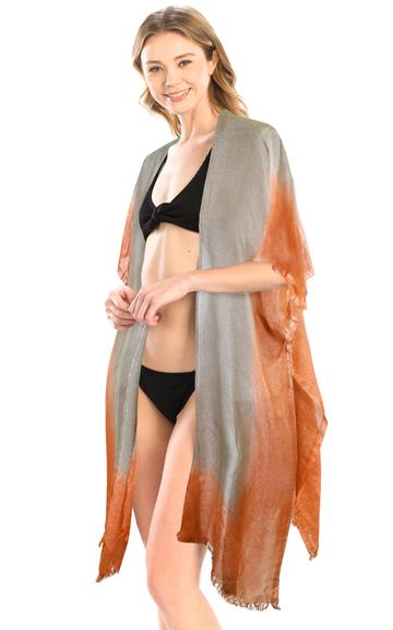 Viscose Lurex Cover Up Kimono