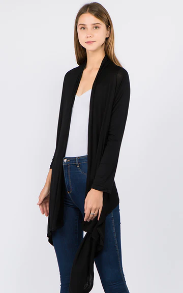 Sleeve long vest cardigan