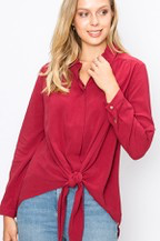 Tie Front Button Down Shirt